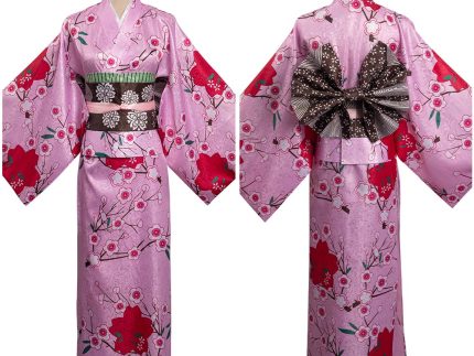 Anime Demon Slayer Kanroji Mitsuri  Cosplay Costume Kimono Outfits Halloween Carnival Party Disguise Suit