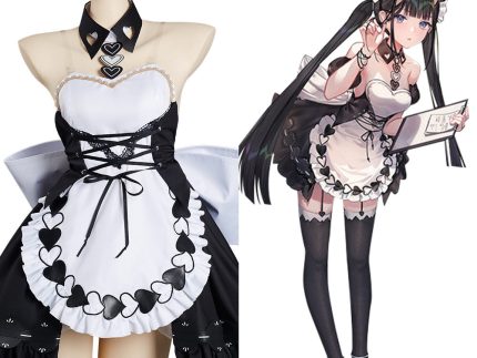 Azur Lane - IJN Noshiro Halloween Carnival Suit Cosplay Costume Maid Dress Outfits