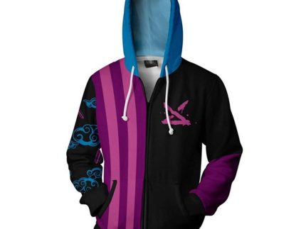 Arcane - LoL Jinx Cosplay Hoodie 3D Printed Hooded Sweatshirt Men Women  Casual Streetwear Zip Up Jacket Coat