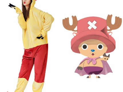 Anime One piece ·Chopper Halloween Carnival Costume Cosplay Costume Pajama Adult Unisex Onesies Polyester Sleepwear Pyjamas