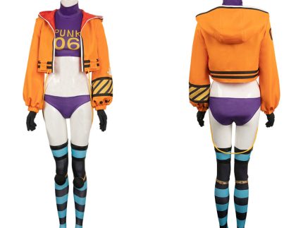 Anime One Piece York Women Orange Suit Cosplay Costume Outfits Halloween Carnival Suit