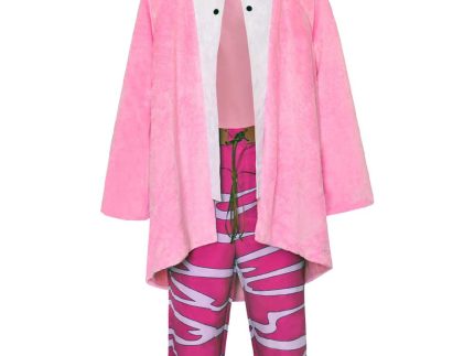 Anime One Piece Donquixote Doflamingo Pink Outfit Cosplay Costume Outfits Halloween Carnival Suit