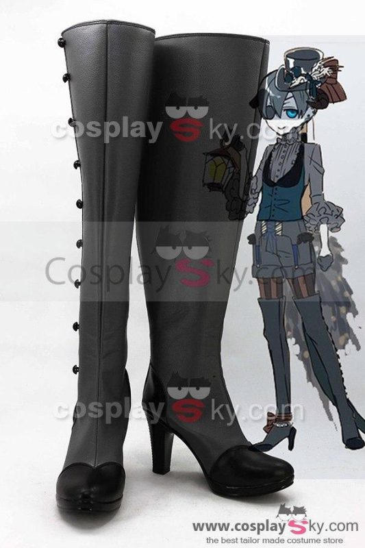 Black Butler Earl Ciel Phantomhive Evil Costume Cosplay Boots Shoes