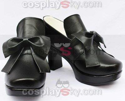 Black Butler Grell Cosplay Shoes Boots Black