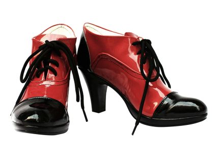 Black Butler Grell Cosplay Shoes Boots Black and Red