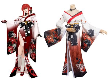 Chainsaw Man Hyakkiyakou‘s Shutendoji Makima Cosplay Costume Kimono Outfits Halloween Carnival Party Suit