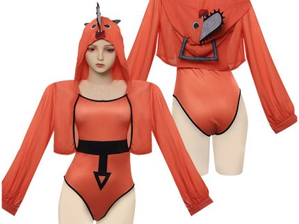 Chainsaw Man Pochita Swimsuit Cosplay Costume Halloween Carnival Party Disguise Suit