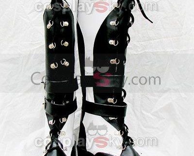 Classical White and Black Boots Shoes Custom Made