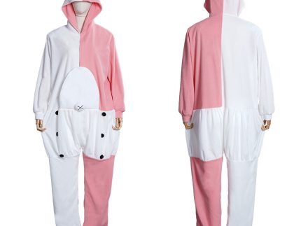 Danganronpa Dangan Ronpa Monokuma and Monomi Halloween Carnival Suit Cosplay Costume Jumpsuit Pajamas Sleepwear