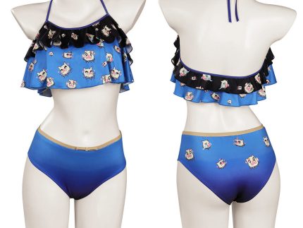 Demon Slayer Hashibira Inosuke Cosplay Costume Sexy Two-pieces Swimsuit Outfits Halloween Carnival Suit