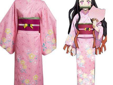 Demon Slayer Kamado Nezuko Cosplay Costume Summer Kimono Outfits Halloween Carnival Suit