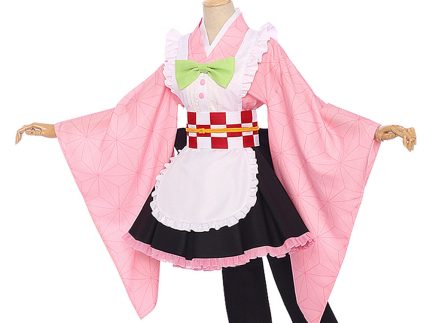 Demon Slayer Kamado Nezuko Cosplay Costume Maid Outfit