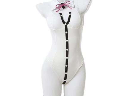 DanganRonpa 2 Women Sexy Bodysuit Halloween Party Romper Cosplay Costume Nanami ChiaKi Bunny Girl Cosplay Jumpsuit