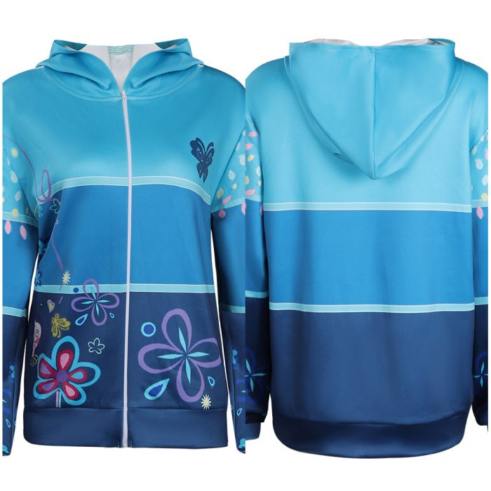 Encanto Mirabel Halloween Carnival Suit Cosplay Costume Hoodie Zip Up Jacket Coat