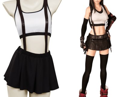 Final fantasy 7 remake Tifa Lockhart Cosplay Costumes Top Skirt Two-piece Swimsuit Halloween Carnival Suit
