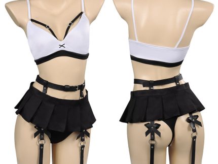 Final Fantasy Tifa Lockhart White Black Outfits Halloween Carnival Cosplay Costume