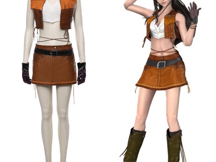 Final Fantasy VII Remake Tifa Lockhart Cosplay Costume The Cowboy Suit Halloween Carnival Costume