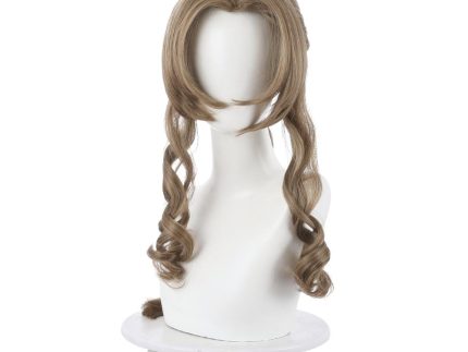 Final Fantasy VII Remake Aerith Aeris Gainsborough Dark Brown Long Wig Cosplay Wig