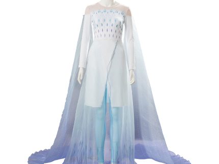 Frozen 2 Queen Ahtohallan Cave Elsa Snow Flake Dress Cosplay Costume