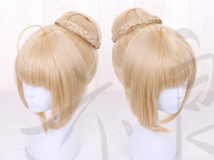 Fate/Apocrypha FA Saber Golden Wig Cosplay Wig