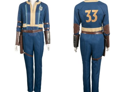 TV Fallout Vault 33 Dweller Lucy Women Bule Suit Cosplay Costume Outfits Halloween Carnival Suit