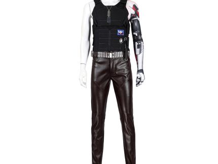 Game Cyberpunk 2077 Johnny Silverhand Black Outfit Cosplay Costume Outfits Halloween Carnival Suit