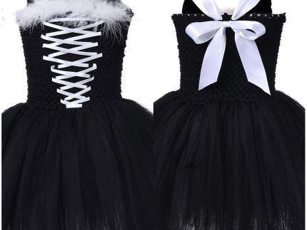 Girls Cartoon Cat Cosplay Costume Dress Halloween Carnival Party Disguise Suit