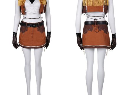 Game Final Fantasy VII Tifa Lockhart Women Brown Suit Cosplay Costume Outfits Halloween Carnival Suit