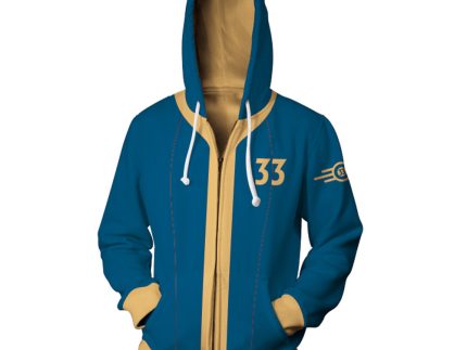 Game Fallout 4 Vault 33 Shelter Zip Up 3D Print Jacket Sweatshirt