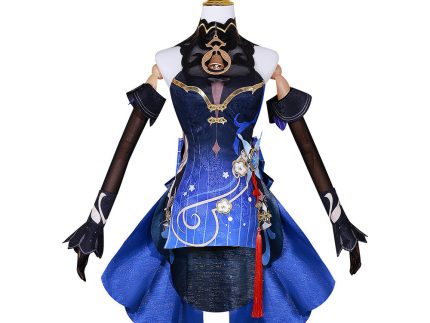 Game Genshin Impact Lantern Rite Ganyu Women Blue Dress Cosplay Costume