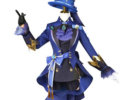Game Genshin Impact Furina de Fontain Women Blue Suit Cosplay Costume Outfits Halloween Carnival Suit