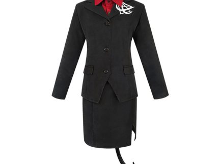 Game Helltaker Modeus Halloween Carnival Suit Cosplay Costume Women Shirt Uniform Skirt Tail Outfits