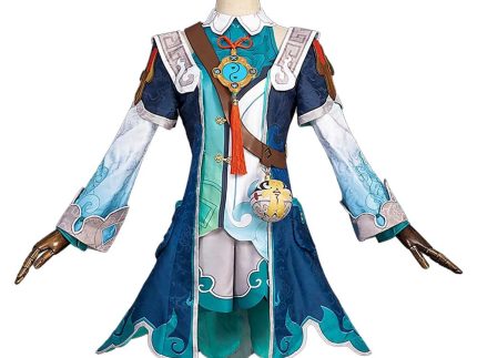 Game Honkai: Star Rail HuoHuo Women Green Suit Cosplay Costume Outfits Halloween Carnival Suit