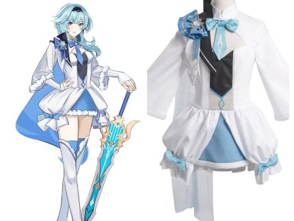 Genshin Impact Eula Cosplay Costume Dress Outfits Halloween Carnival Suit