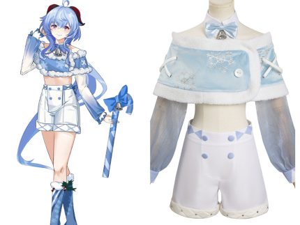 Genshin Impact Ganyu Cosplay Costume Uniform Outfits Halloween Carnival Suit