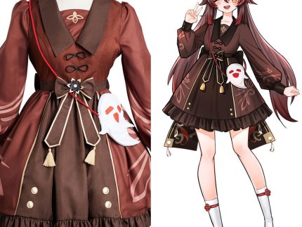 Genshin Impact Hutao Cosplay Costume Lolita Dress Outfits Halloween Carnival Suit