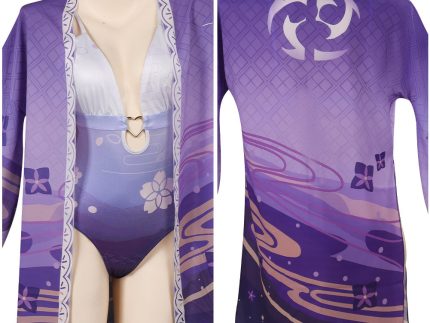 Genshin Impact Raiden Shogun Swimsuit Halloween Carnival Party Disguise Suit Cosplay Costume