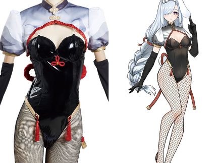 Genshin Impact Shen He Halloween Carnival Suit Cosplay Costume Bunny Girls Jumpsuit