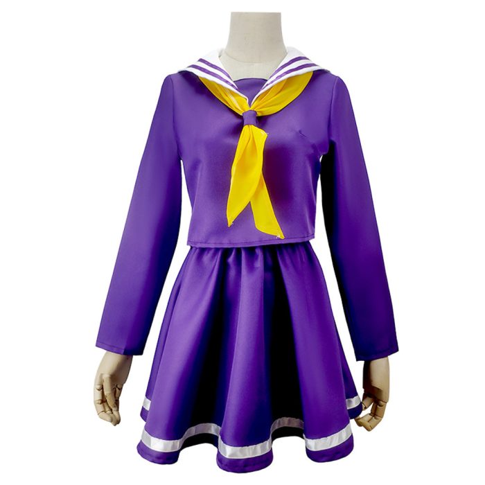 No Game No Life  Shiro Halloween Carnival Suit Cosplay Costume Uniform Dress Outfits