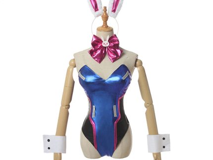 Game Over Watch OW DVA Sexy Hana Song Bunny Girl Cosplay Romper Cosplay Costume Women Leather Jumpsuit