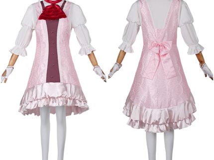 Game Tekken 8 Lili Women Pink Dress Set Cosplay Costume Outfits Halloween Carnival Suit