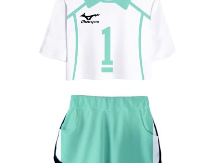 Haikyuu Aobajohsai High School Oikawa Tooru Cosplay Uniform Jersey Sportswear Top Shorts Set for Women