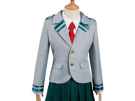 My Hero Academia Ochaco Uraraka Asui Tsuyu Halloween Carnival Suit Cosplay Costume Kids Girls Uniform Skirt Outfits