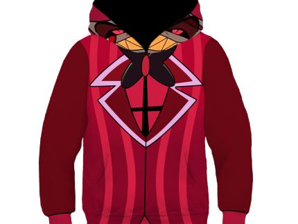 TV Hazbin Hotel Alastor Kids Children Cosplay Hoodie 3D Printed Hooded Sweatshirt Casual Streetwear Pullover