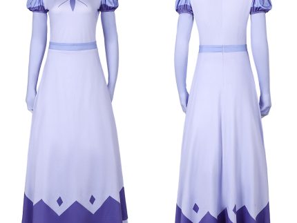TV Hazbin Hotel Emily Women Purple Dress Cosplay Costume Outfits Halloween Carnival Suit