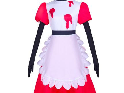 TV Hazbin Hotel Niffty White And Red Dress Cosplay Costume Outfits Halloween Carnival Suit