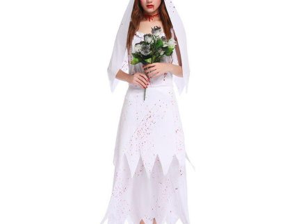 Halloween Sexy Zombie Bride Adult Ghost Dress Cosplay Costume