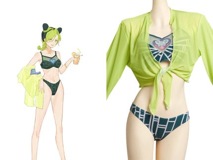 JoJo‘s Bizarre Adventure Jolyne Cujoh Cosplay Costume Swimsuit Halloween Carnival Suit