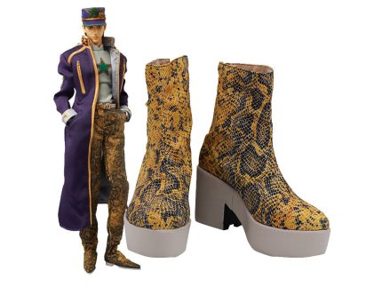 JoJo‘s Bizarre Adventure Kujo Jotaro Cosplay Shoes Boots Halloween Costumes Accessory Custom Made