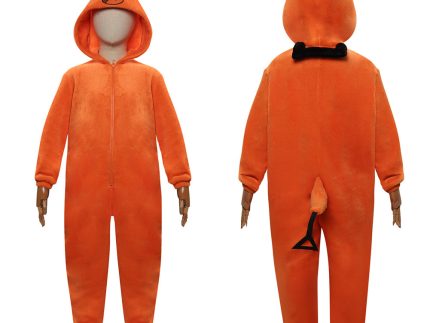 Kids Children Chainsaw Man-Pochita Cosplay Costume Jumpsuit Pajamas Sleepwear Halloween Carnival Suit